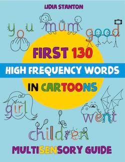 First 130 High Frequency Words in Cartoons: Multisensory Guide Book Cover